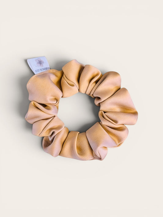 Duna Mini - Scrunchie de Cetim Bege