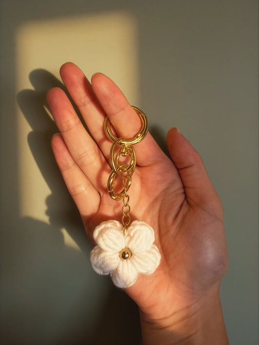 Chaveiro Porta Scrunchie Flor Yoshida