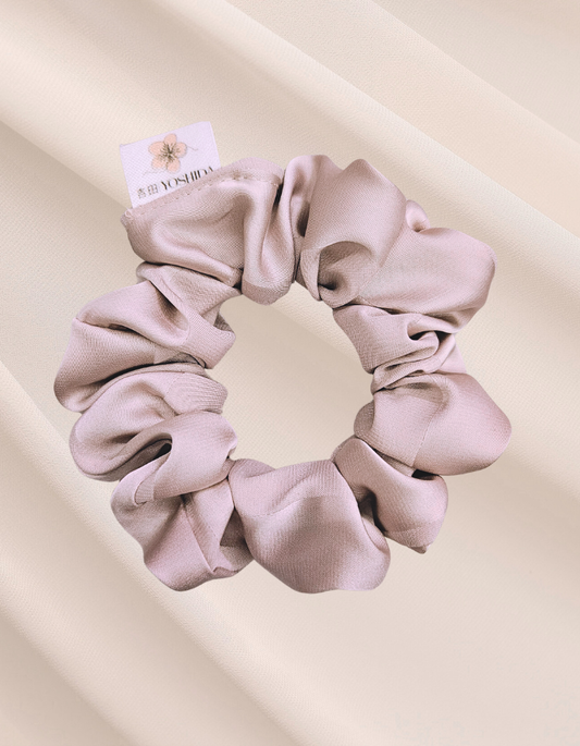 Rosé Dreamline Mini - Scrunchie de Seda Rosé Listrado