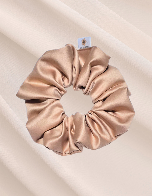 Duna - Scrunchie de Cetim Creme