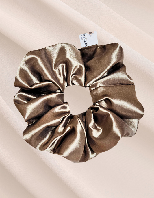 Scrunchie de Cetim Verde Oliva - Oliva