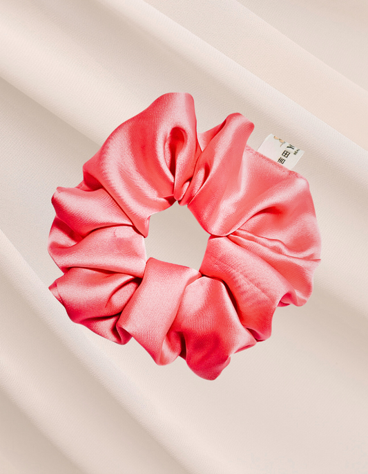 Scrunchie de Seda Rosa - Bloom