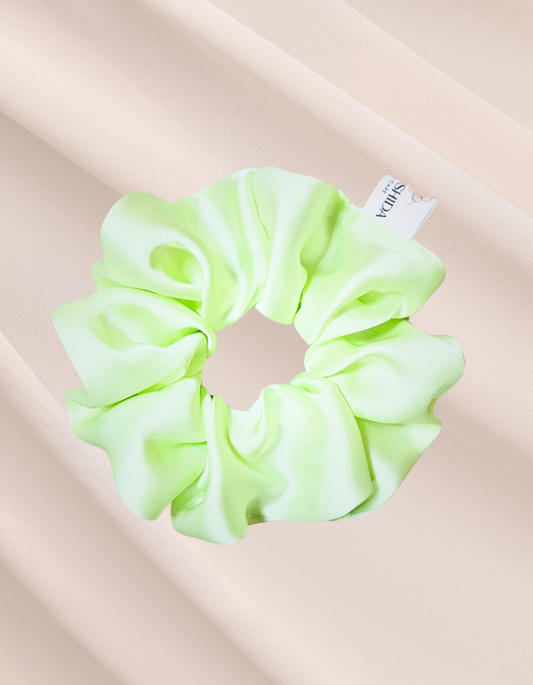 Scrunchie de Seda Verde Claro - Aura