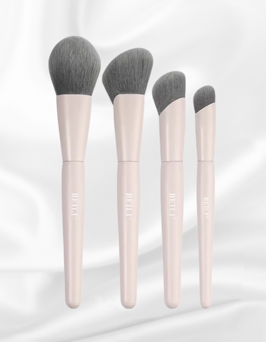 Kit Calm Beauty Pele - Kit com 4 Pincéis de Maquiagem